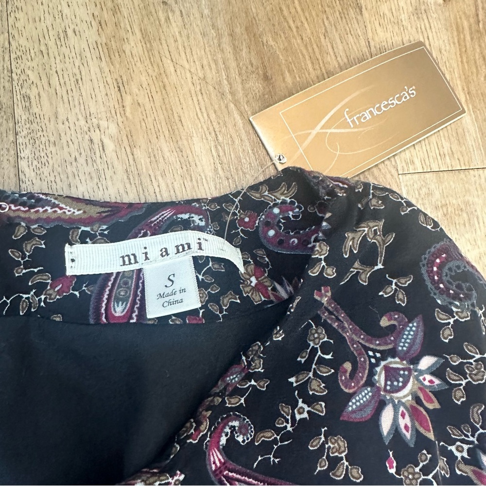 NWT Miami for Francesca's Paisley Print Swing Dress Size Small - Picture 9 of 10